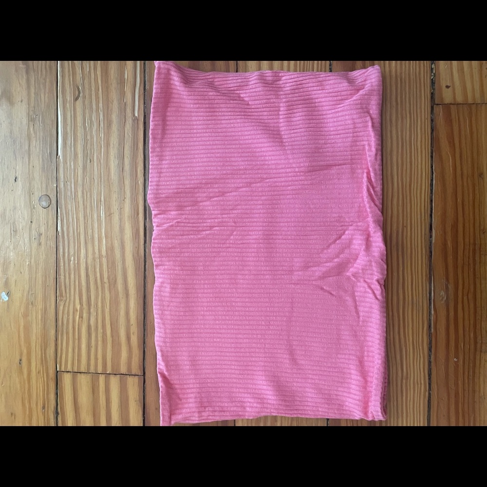 Cropped tube top hot pink
